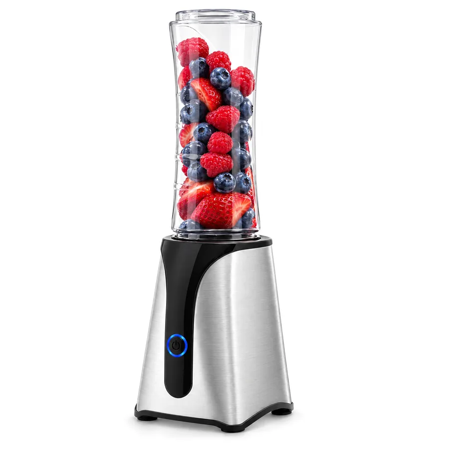 Smoothie-Mixer aus Edelstahl mit Trinkflasche